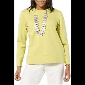 WynneLayers Women's Long-Sleeve Ponte Top Pear - Regular